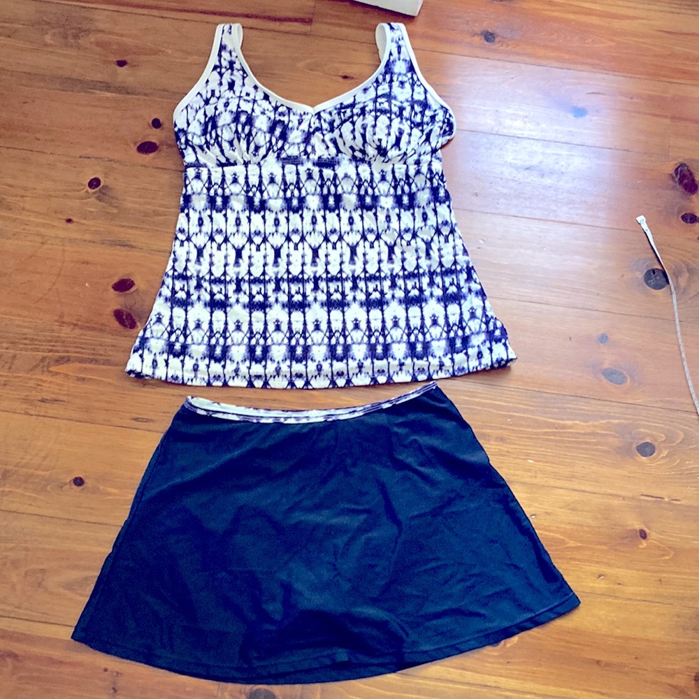 YBL Tankini Top + Swim Skirt